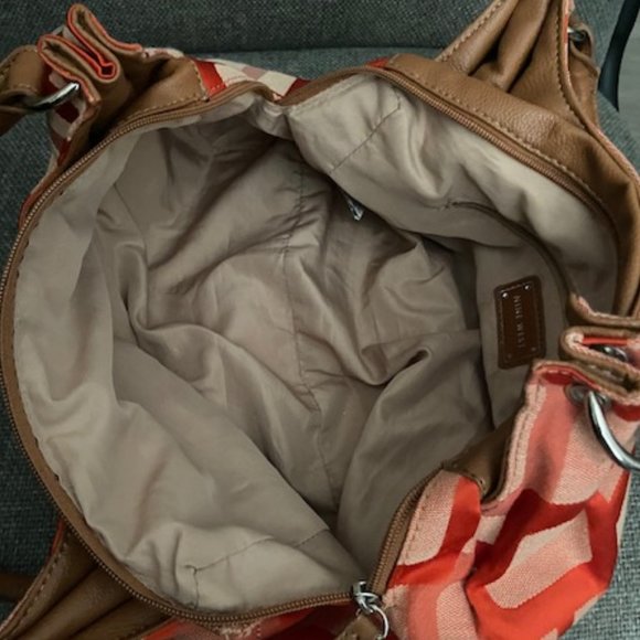 Nine West Orange/Brown Shoulder Purse/Bag - Picture 3 of 10